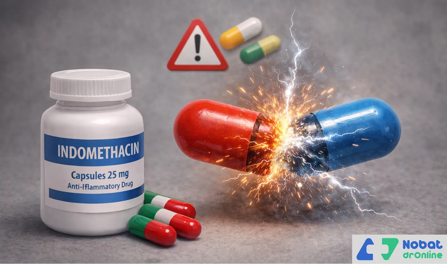 تداخل قرص های ایندومتاسین